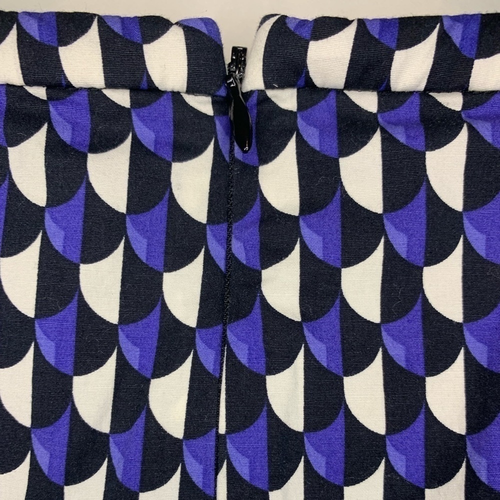 J. Crew Graphic Black and Purple Crewneck Cotton Stretch Dress Size 00! - Picture 8 of 11